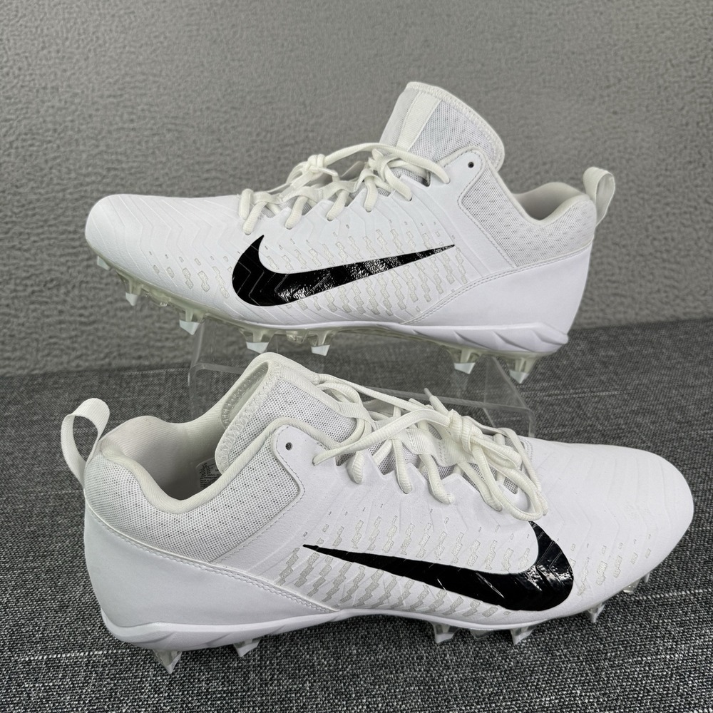 Nike Cleats Mens Size 16 White/Black Alpha Menace Pro 2 Low Football CV6477-100